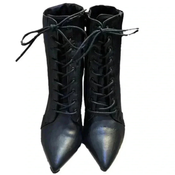 BAR MATHIA WOMENS FAUX LEATHER BOOTIES ANKLE - Picture 1 of 9